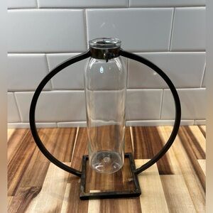 Metal and Glass Bud Vase